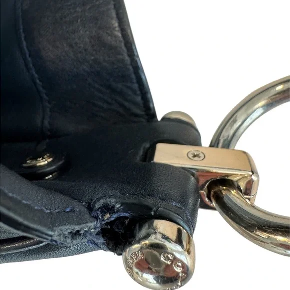 Coach Nomad Black Leather Hobo Bag with Gold Accents - Picture 12 of 13